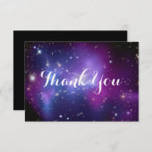 Paarse Galaxy Cluster Celestial Bedankkaart (Voorkant / Achterkant)