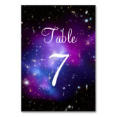 Paarse Galaxy Cluster Celestial Space Foto Kaart (Achterkant)