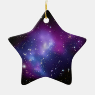 Paarse galaxy Cluster Celestial Space Photo Star Keramisch Ornament