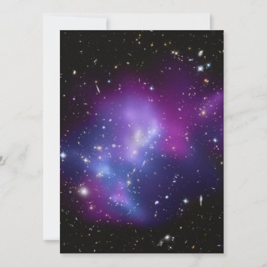 Paarse Galaxy Cluster Planetarium Weddending Kaart (Achterkant)