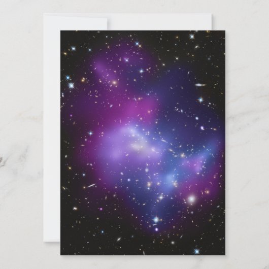 Paarse Galaxy Cluster Planetarium Weddending Kaart (Achterkant)