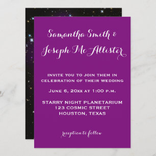 Paarse Galaxy Cluster Planetarium Weddending Kaart