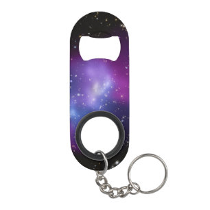 Paarse Galaxy-cluster Sleutelhanger Flessenopener