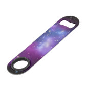 Paarse Galaxy-cluster Speed Flessenopener (Voorkant Gekanteld)