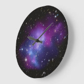 Paarse Galaxy Cluster Wall Clock Grote Klok (Hoek)