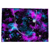 Paarse Galaxy Cosmic Space Stars Groot Cadeauzakje (Achterkant)