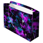 Paarse Galaxy Cosmic Space Stars Groot Cadeauzakje (Achterkant Gekanteld)