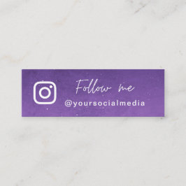 Paarse Galaxy Cosmic volgt Code sociale media QR Mini Visitekaartje