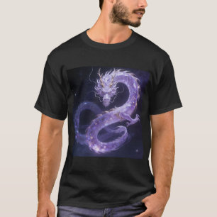 Paarse Galaxy Draak Mystieke Kosmische Draak Fan T-shirt