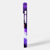 Paarse Galaxy Girl met krullend haar Case-Mate iPhone Case (Achterkant / Links)