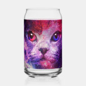 Paarse Galaxy Kat Blikvorm Glas (Voorkant)