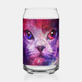 Paarse Galaxy Kat Blikvorm Glas (Achterkant)