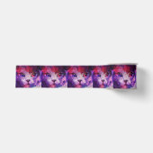 Paarse Galaxy Kat Grosgrain Lint (Voorkant)
