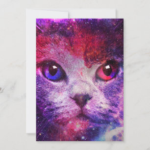 Paarse Galaxy Kat  Kaart