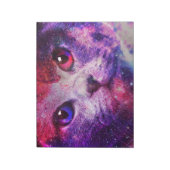 Paarse Galaxy Kat Notitieblok (Linkerzijde)