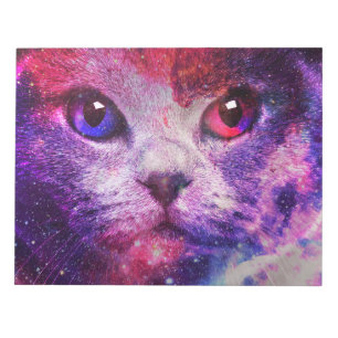 Paarse Galaxy Kat Notitieblok