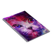 Paarse Galaxy Kat  Notitieboek (Rechterzijde)