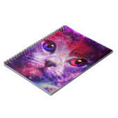 Paarse Galaxy Kat  Notitieboek (Linkerzijde)
