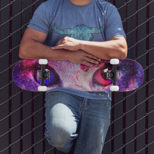 Paarse Galaxy Kat Persoonlijk Skateboard (Buiten 3)