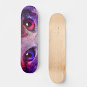 Paarse Galaxy Kat Persoonlijk Skateboard (Voorkant)