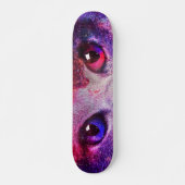 Paarse Galaxy Kat Persoonlijk Skateboard (Voorkant)
