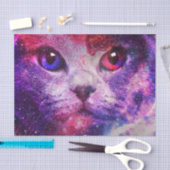 Paarse Galaxy Kat Tissuepapier (Craft)