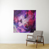 Paarse Galaxy Kat  Wandkleed (In Situ (horizontaal))