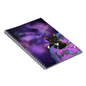 Paarse Galaxy Kitty Notitieboek (Rechterzijde)