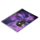Paarse Galaxy Kitty Notitieboek (Linkerzijde)