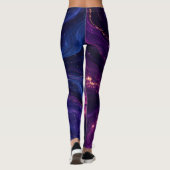 Paarse Galaxy Leggings | Kosmische Nevel Activewea (Achterkant)