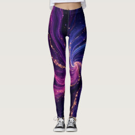 Paarse Galaxy Leggings | Kosmische Nevel Activewea