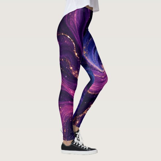 Paarse Galaxy Leggings | Kosmische Nevel Activewea (Rechts)