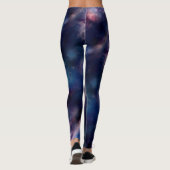 Paarse Galaxy met tegels Leggings (Achterkant)