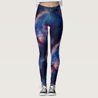 Paarse Galaxy met tegels Leggings