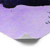 Paarse Galaxy Nursery Poster (Hoek)