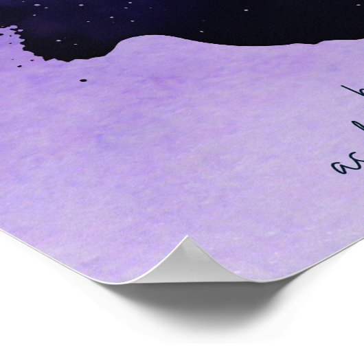 Paarse Galaxy Nursery Poster (Hoek)