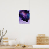Paarse Galaxy Nursery Poster (Keuken)