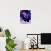 Paarse Galaxy Nursery Poster (Thuiskantoor)