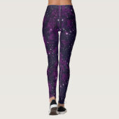 Paarse Galaxy Patterned Leggings (Achterkant)