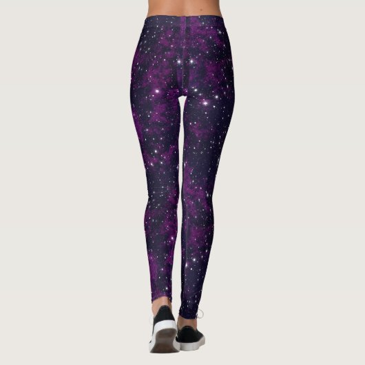 Paarse Galaxy Patterned Leggings (Achterkant)