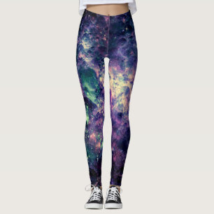 Paarse Galaxy Ruimterots Cool Leggings