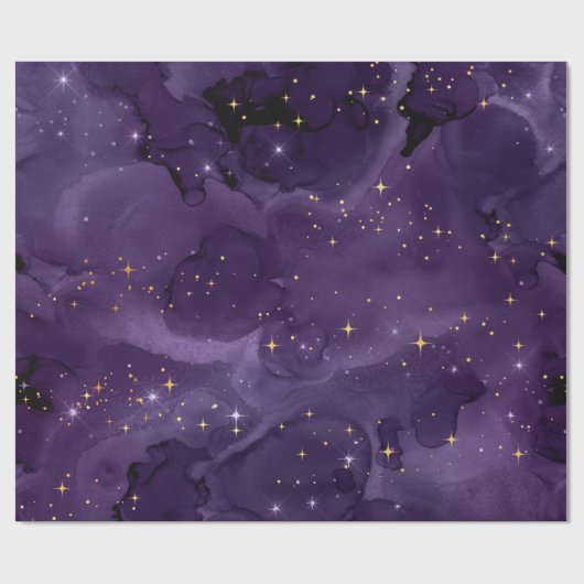 Paarse Galaxy-serie Design 8 Cadeaupapier (Vlak)