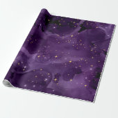 Paarse Galaxy-serie Design 8 Cadeaupapier (Uitgerold)