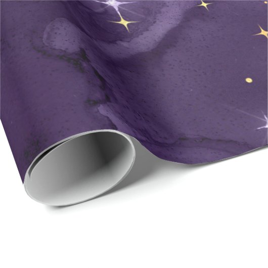 Paarse Galaxy-serie Design 8 Cadeaupapier (Rol Hoek)