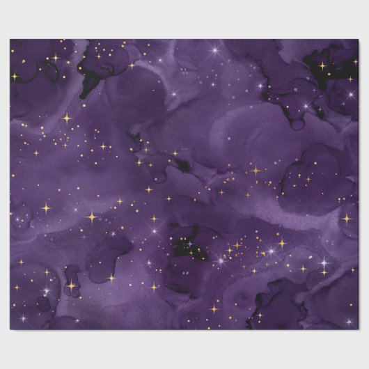Paarse Galaxy-serie Design 8 Cadeaupapier (Zoom)
