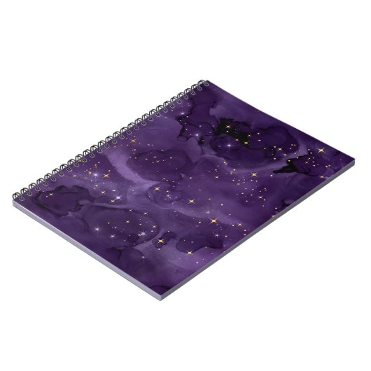 Paarse Galaxy-serie Design 8 Notitieboek (Linkerzijde)