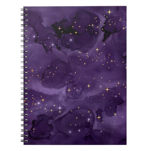 Paarse Galaxy-serie Design 8 Notitieboek (Voorkant)