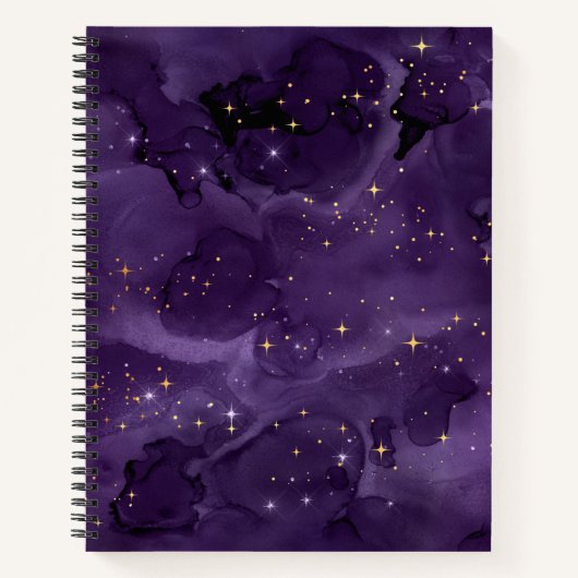 Paarse Galaxy-serie Design 8 Notitieboek (Voorkant)
