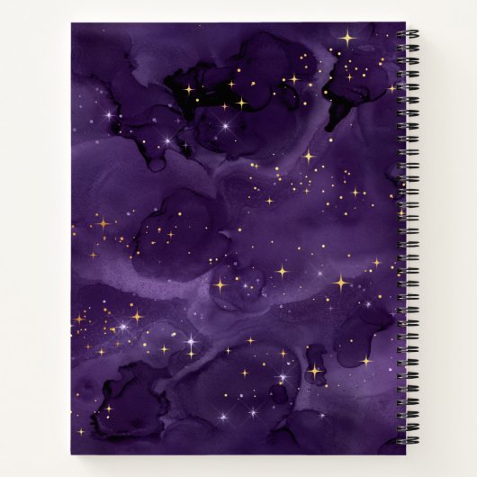 Paarse Galaxy-serie Design 8 Notitieboek (Achterkant)