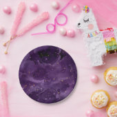 Paarse Galaxy-serie Design 8 Papieren Bordje (Feest)